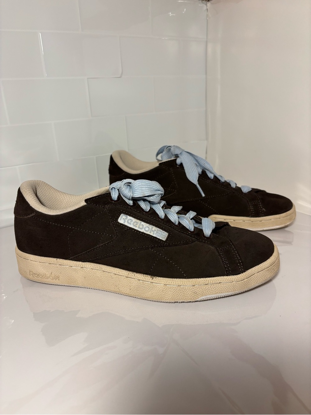SNEEZE x Reebok Club C Grounds Earth Brown Suede Sneakers Men’s 9